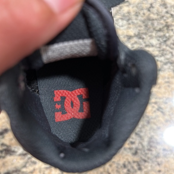 DC toddler lace up sneakers gray and red - Picture 5 of 5